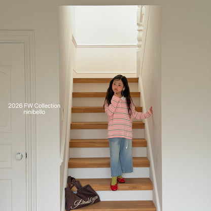 18.Milky Striped Polo Shirt