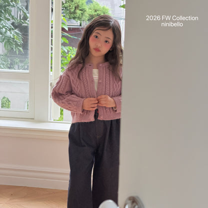 49.Mauve Knit Cardigan