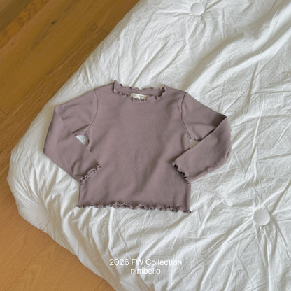 03.Soft Ribbed Mock Neck T-Shirt