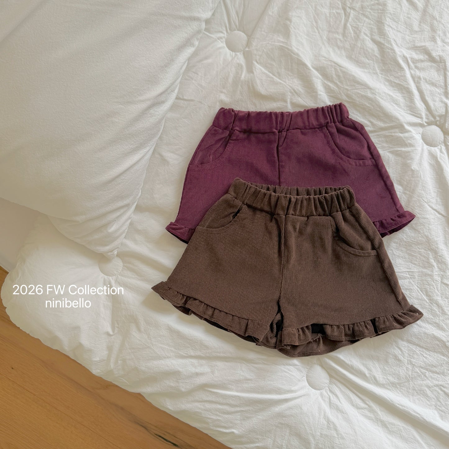 29.Heart Corduroy Frill Pants