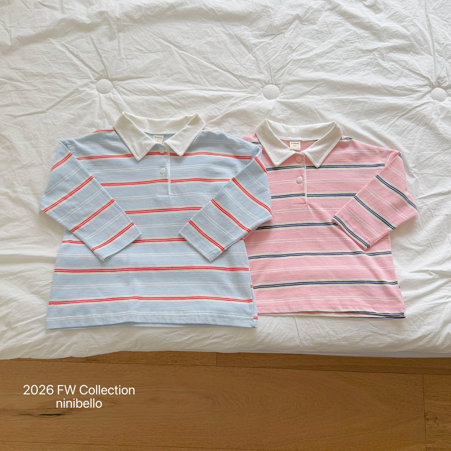 18.Milky Striped Polo Shirt