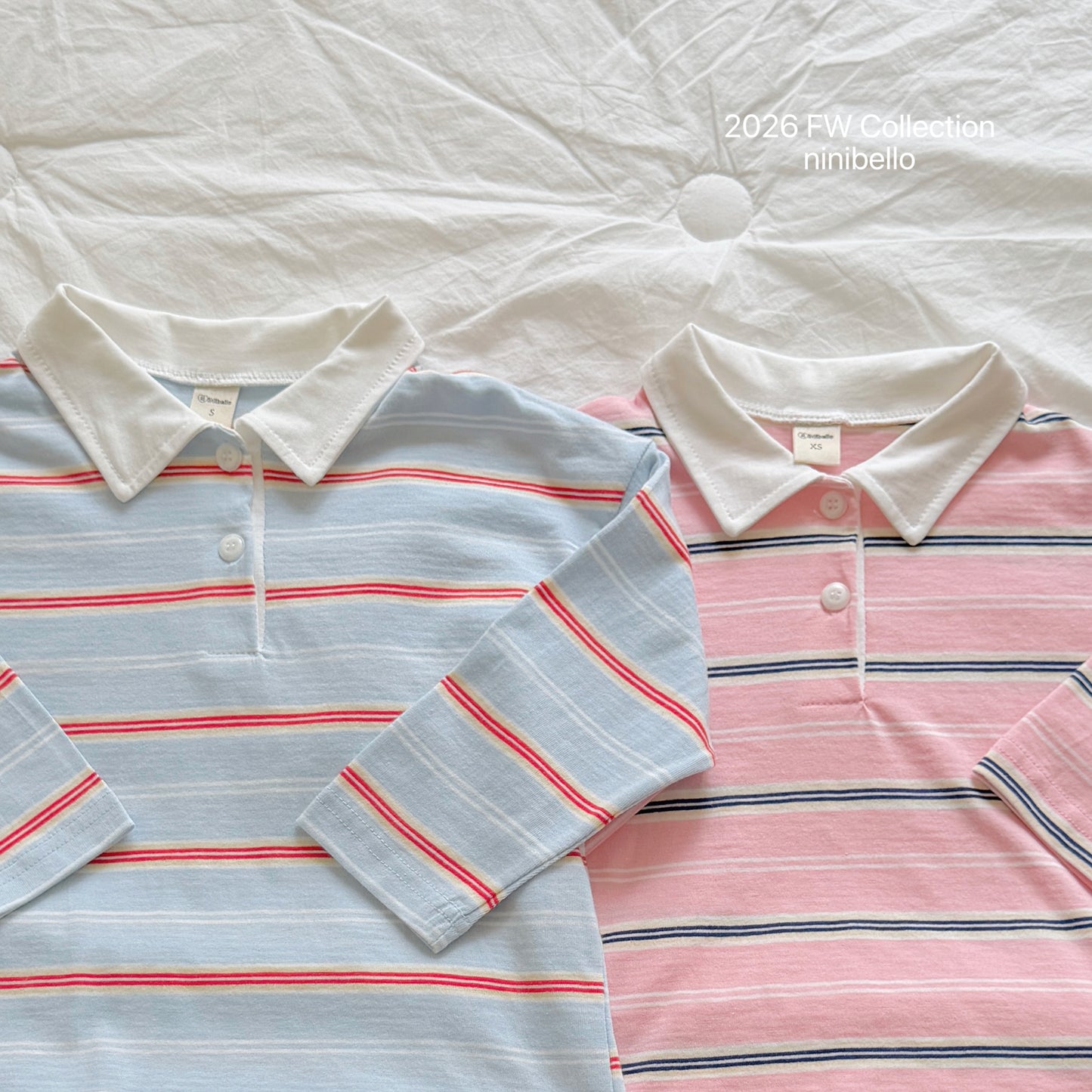 18.Milky Striped Polo Shirt