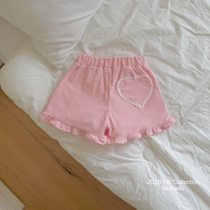 29.Heart Corduroy Frill Pants