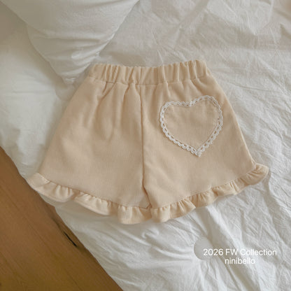 29.Heart Corduroy Frill Pants