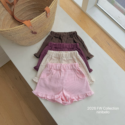 29.Heart Corduroy Frill Pants