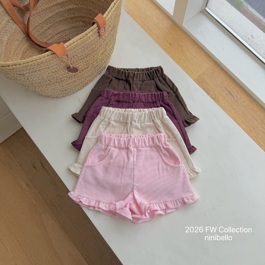29.Heart Corduroy Frill Pants