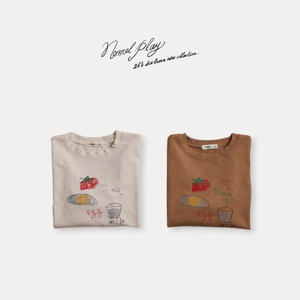 【PRE-ODER〆8.9(sun)】47.Egg Long Sleeve Tee | normalplay