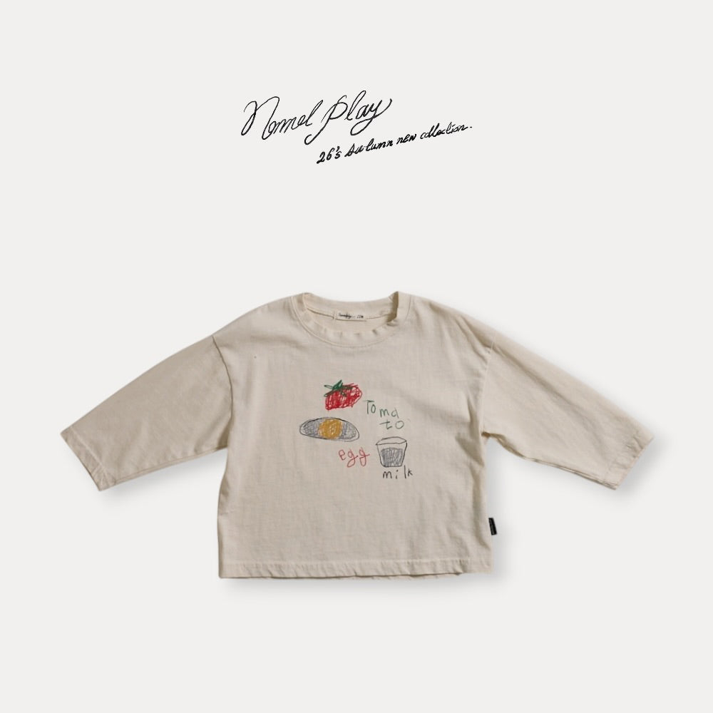 【PRE-ODER〆8.9(sun)】47.Egg Long Sleeve Tee | normalplay