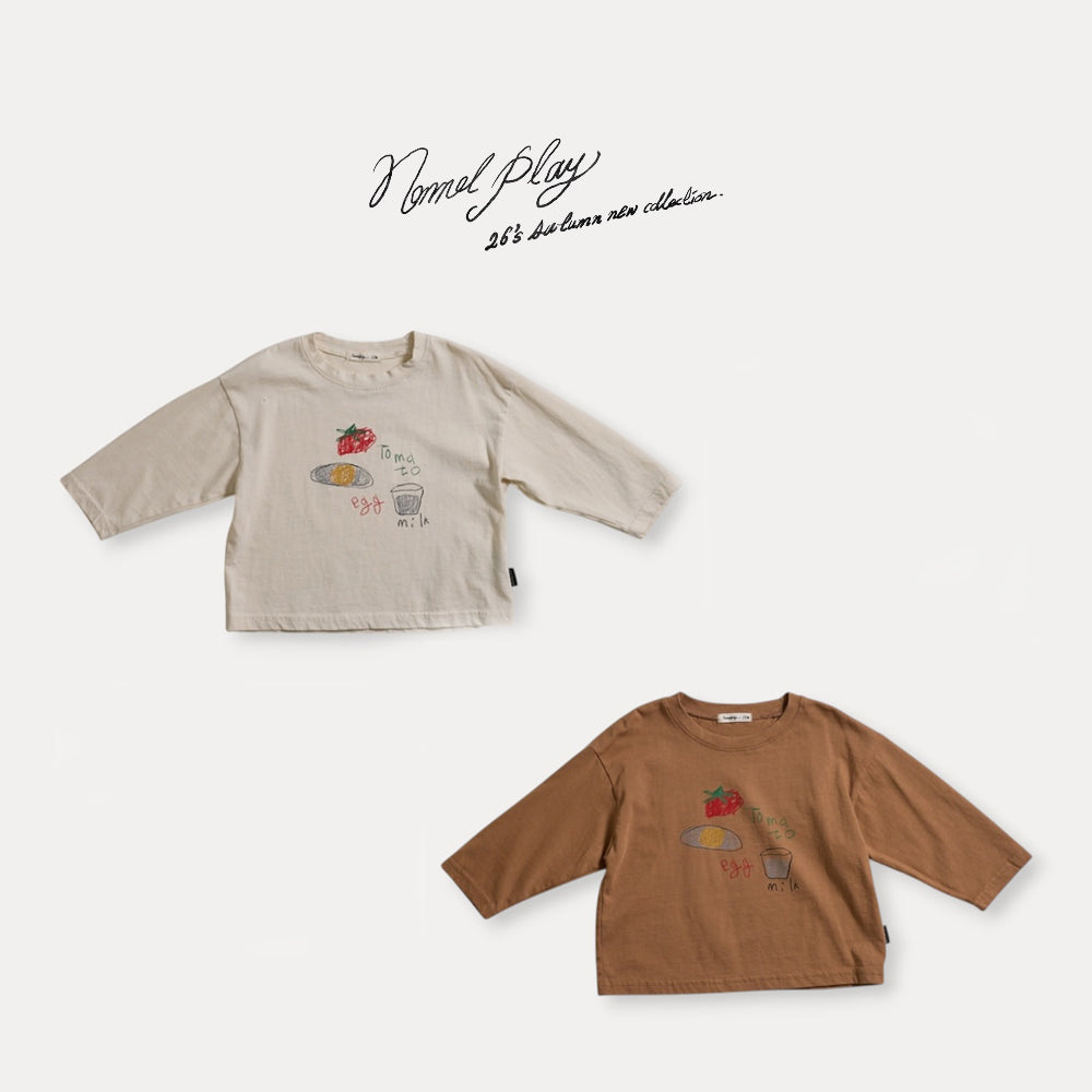 【PRE-ODER〆8.9(sun)】47.Egg Long Sleeve Tee | normalplay