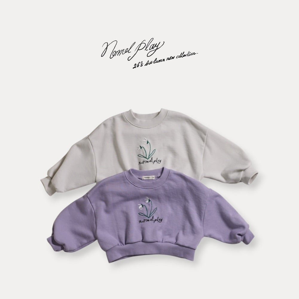 【PRE-ODER〆8.9(sun)】16.Double Flower Embroidery Sweatshirt | normalplay