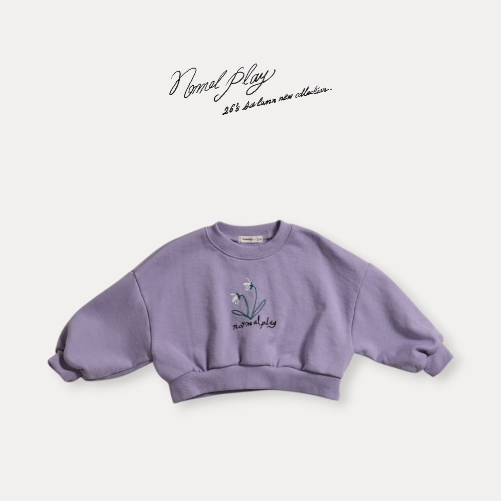 【PRE-ODER〆8.9(sun)】16.Double Flower Embroidery Sweatshirt | normalplay