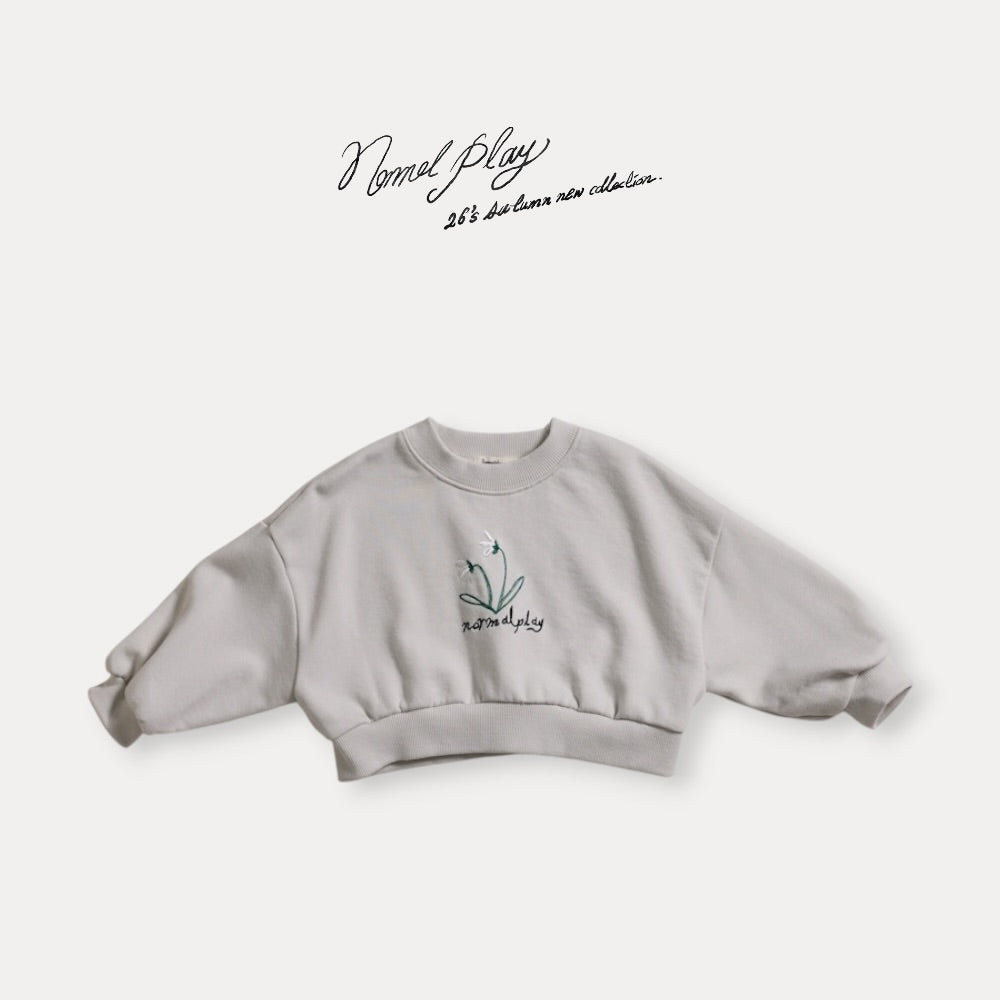 【PRE-ODER〆8.9(sun)】16.Double Flower Embroidery Sweatshirt | normalplay