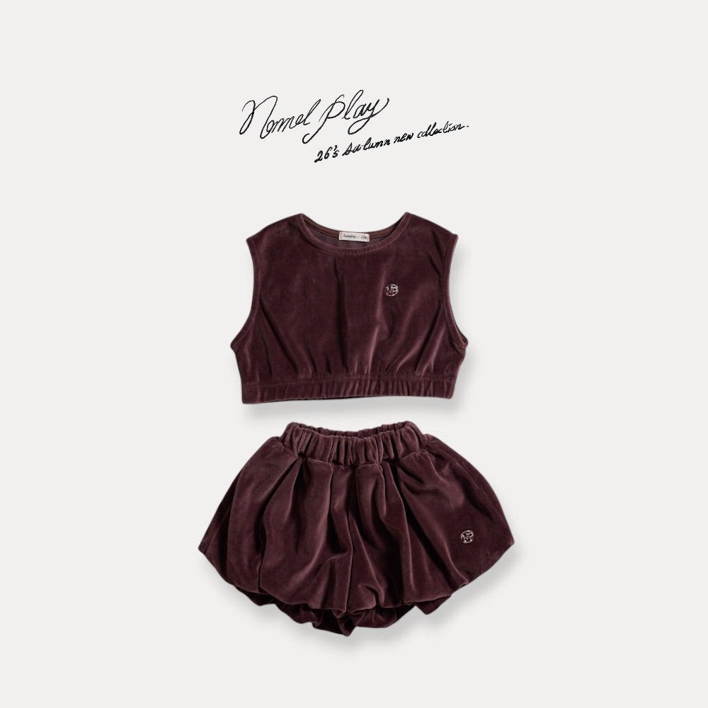 【PRE-ODER〆8.9(sun)】43.Velour Cropped Vest | normalplay