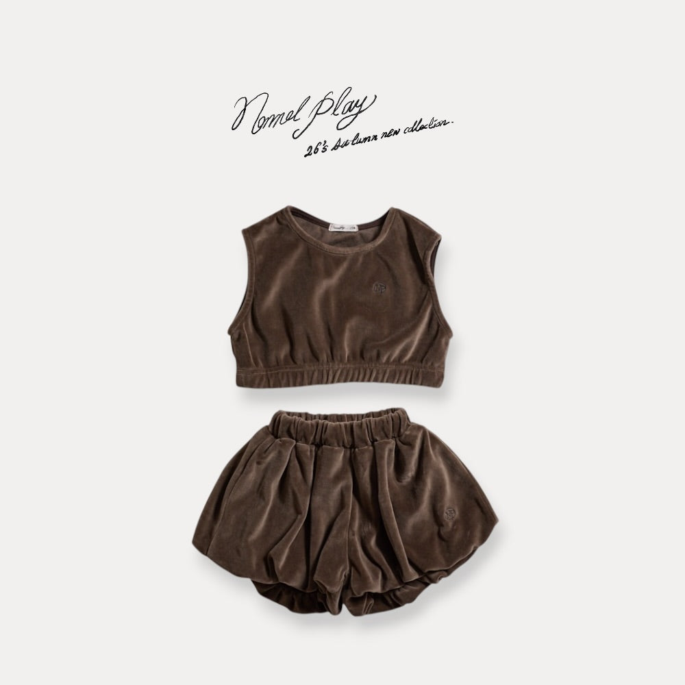 【PRE-ODER〆8.9(sun)】43.Velour Cropped Vest | normalplay