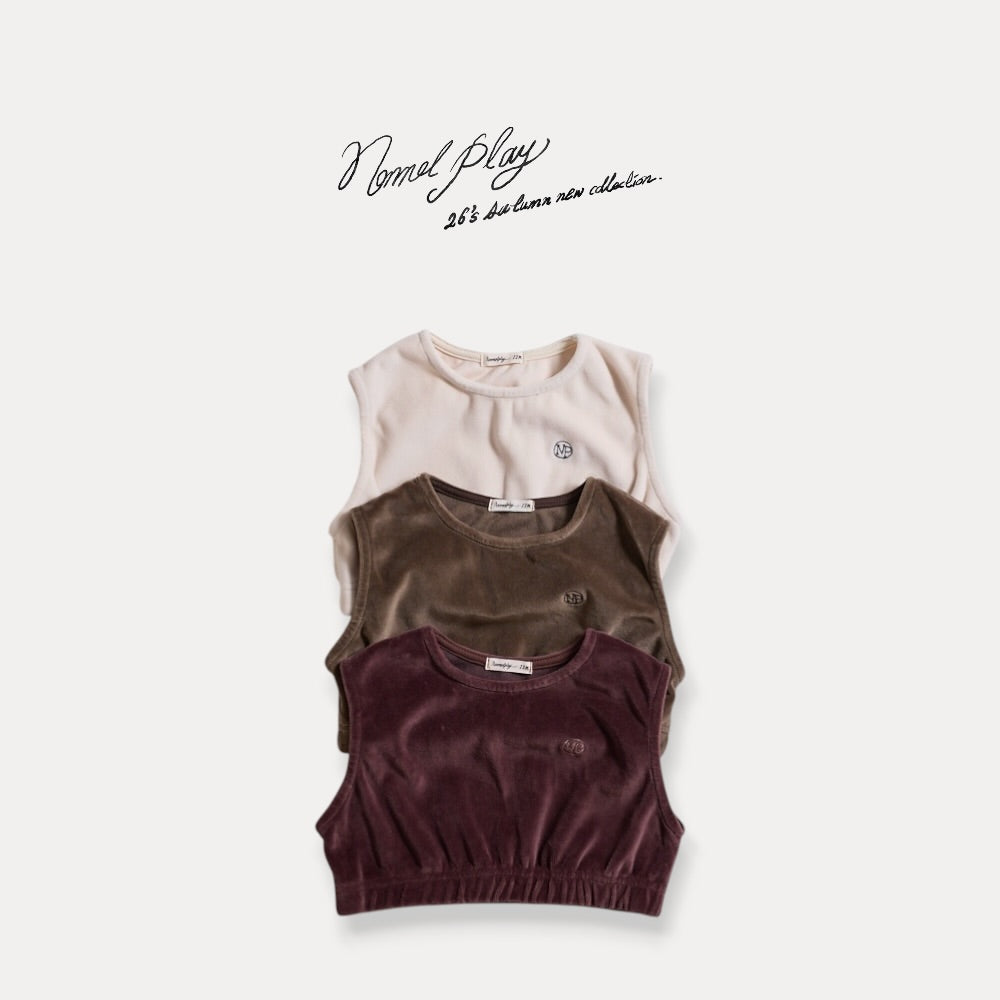 【PRE-ODER〆8.9(sun)】43.Velour Cropped Vest | normalplay