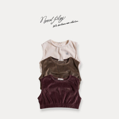 【PRE-ODER〆8.13(thu)】43.Velour Cropped Vest