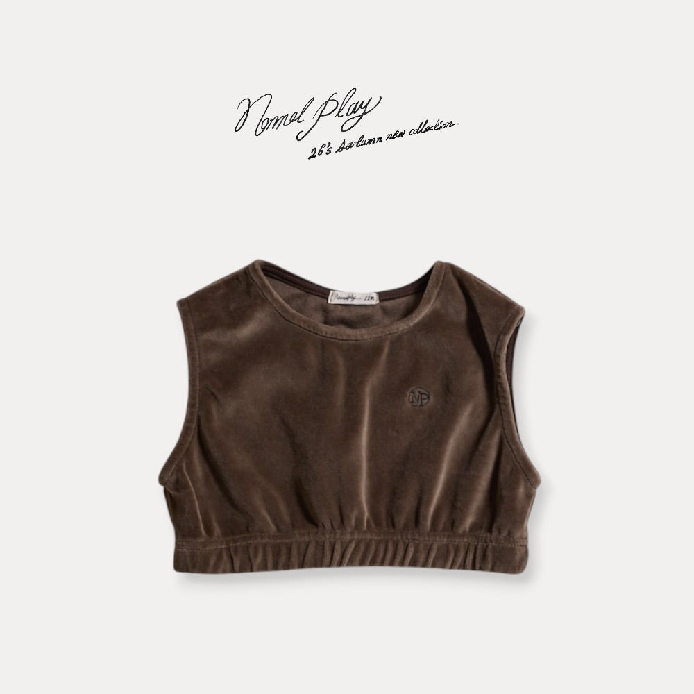 【PRE-ODER〆8.9(sun)】43.Velour Cropped Vest | normalplay