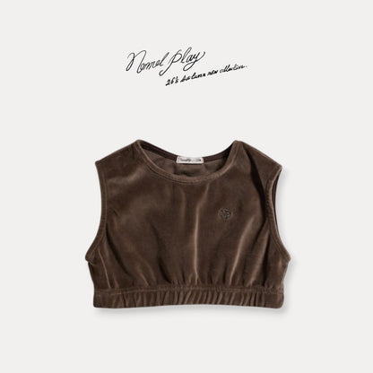 【PRE-ODER〆8.13(thu)】43.Velour Cropped Vest
