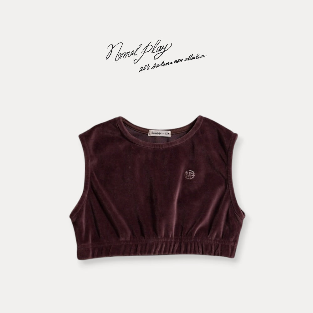 【PRE-ODER〆8.9(sun)】43.Velour Cropped Vest | normalplay