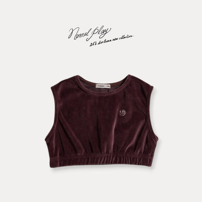 【PRE-ODER〆8.13(thu)】43.Velour Cropped Vest
