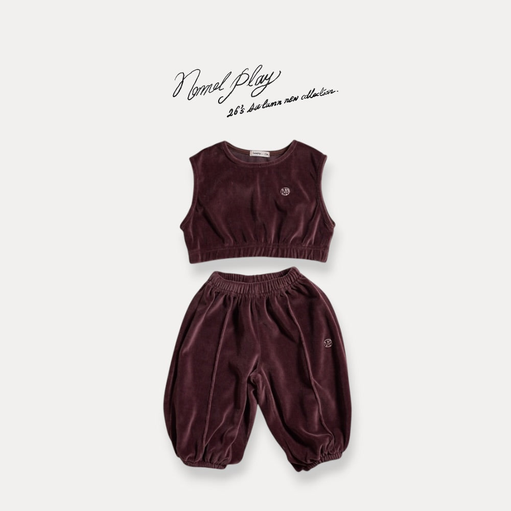 【PRE-ODER〆8.9(sun)】43.Velour Cropped Vest | normalplay