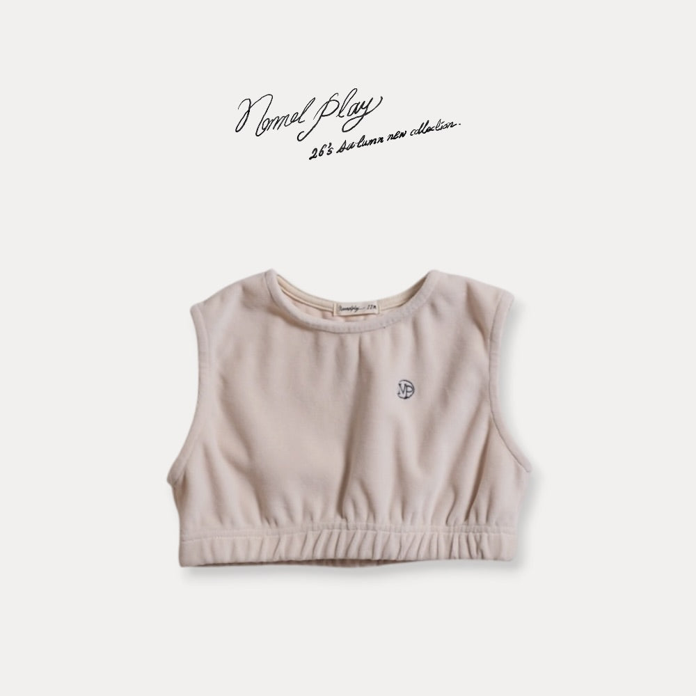 【PRE-ODER〆8.9(sun)】43.Velour Cropped Vest | normalplay