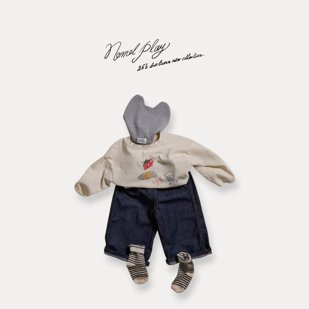 【PRE-ODER〆8.9(sun)】47.Egg Long Sleeve Tee | normalplay