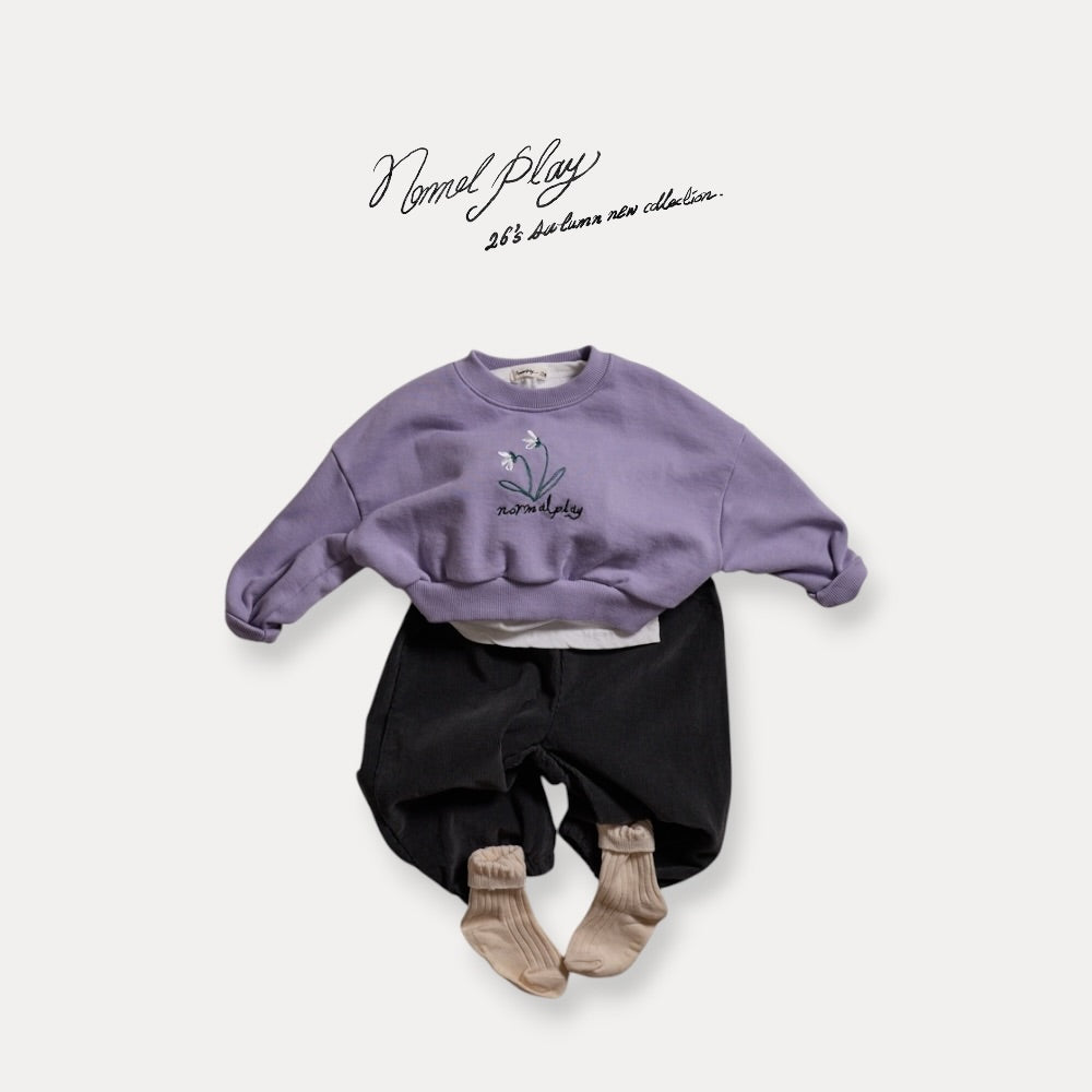 【PRE-ODER〆8.9(sun)】16.Double Flower Embroidery Sweatshirt | normalplay