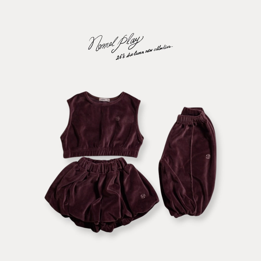 【PRE-ODER〆8.9(sun)】43.Velour Cropped Vest | normalplay