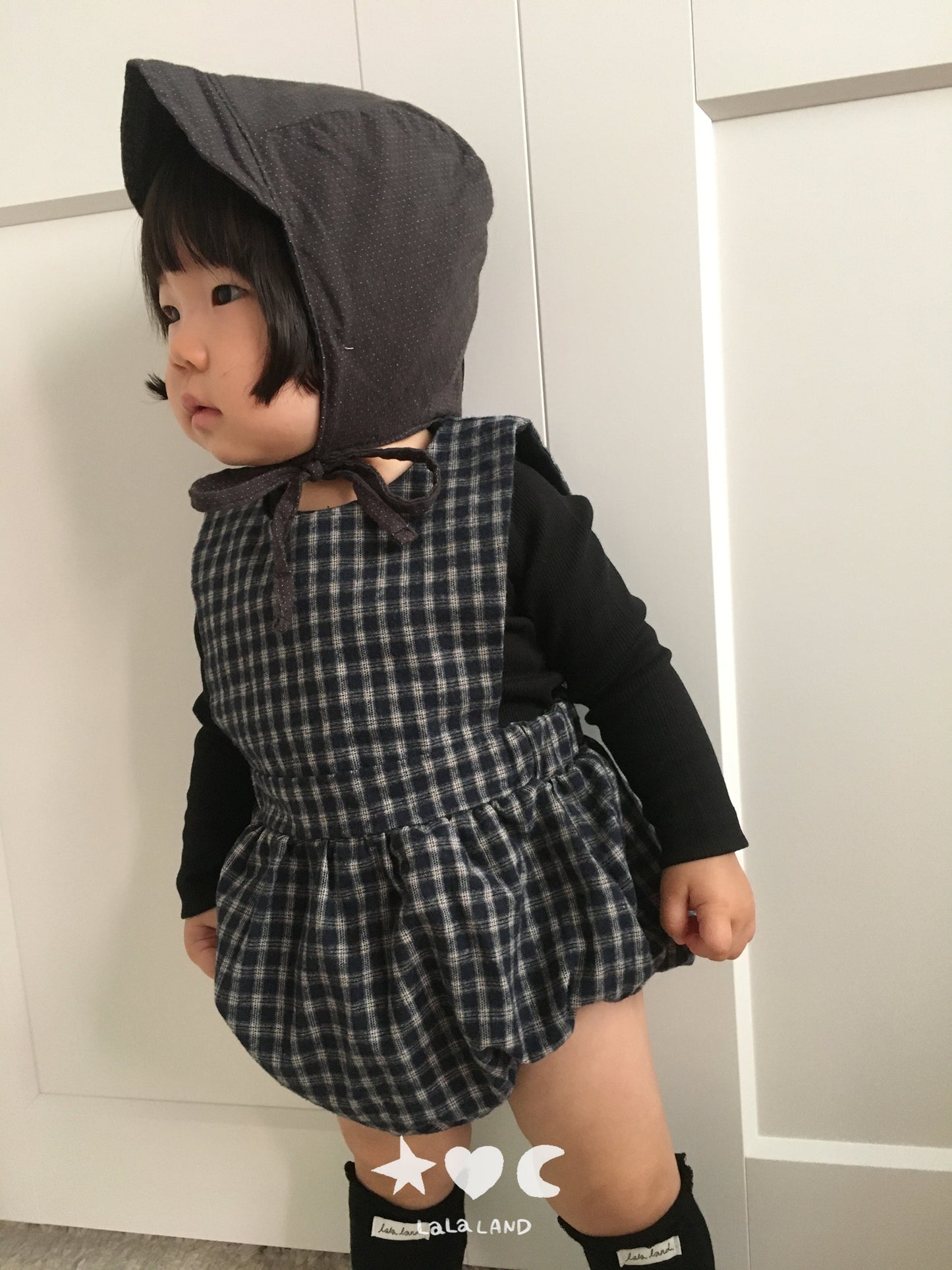 【PRE-ODER〆8.9(sun)】12.Check Romper | lalaland