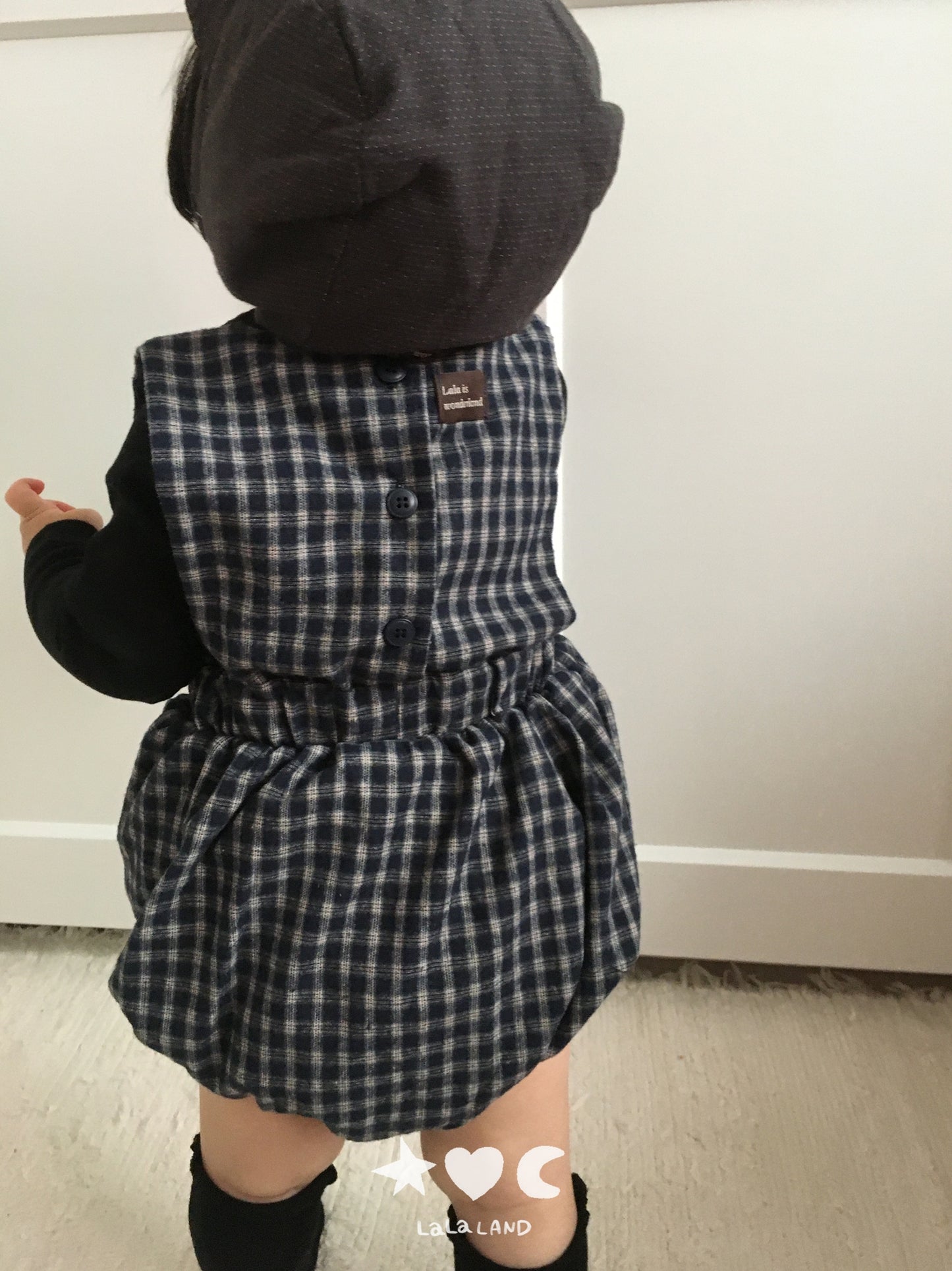 【PRE-ODER〆8.9(sun)】12.Check Romper | lalaland