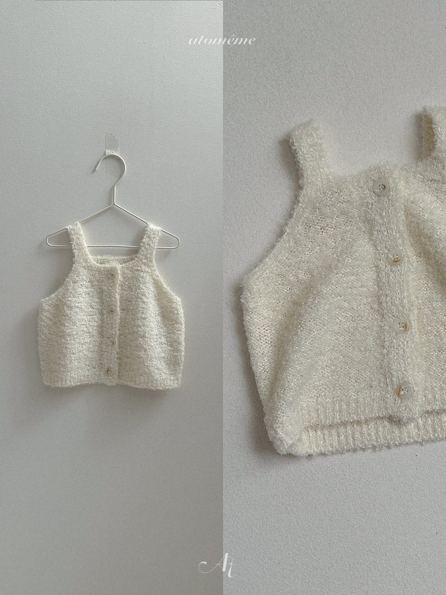 41.Ecru Knit Vest
