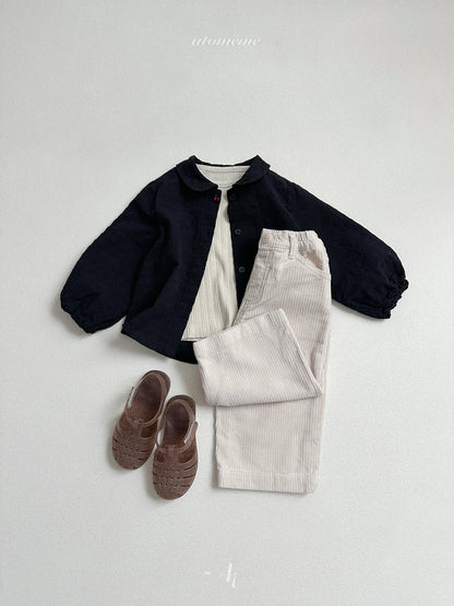 14.Crepe Corduroy Pants