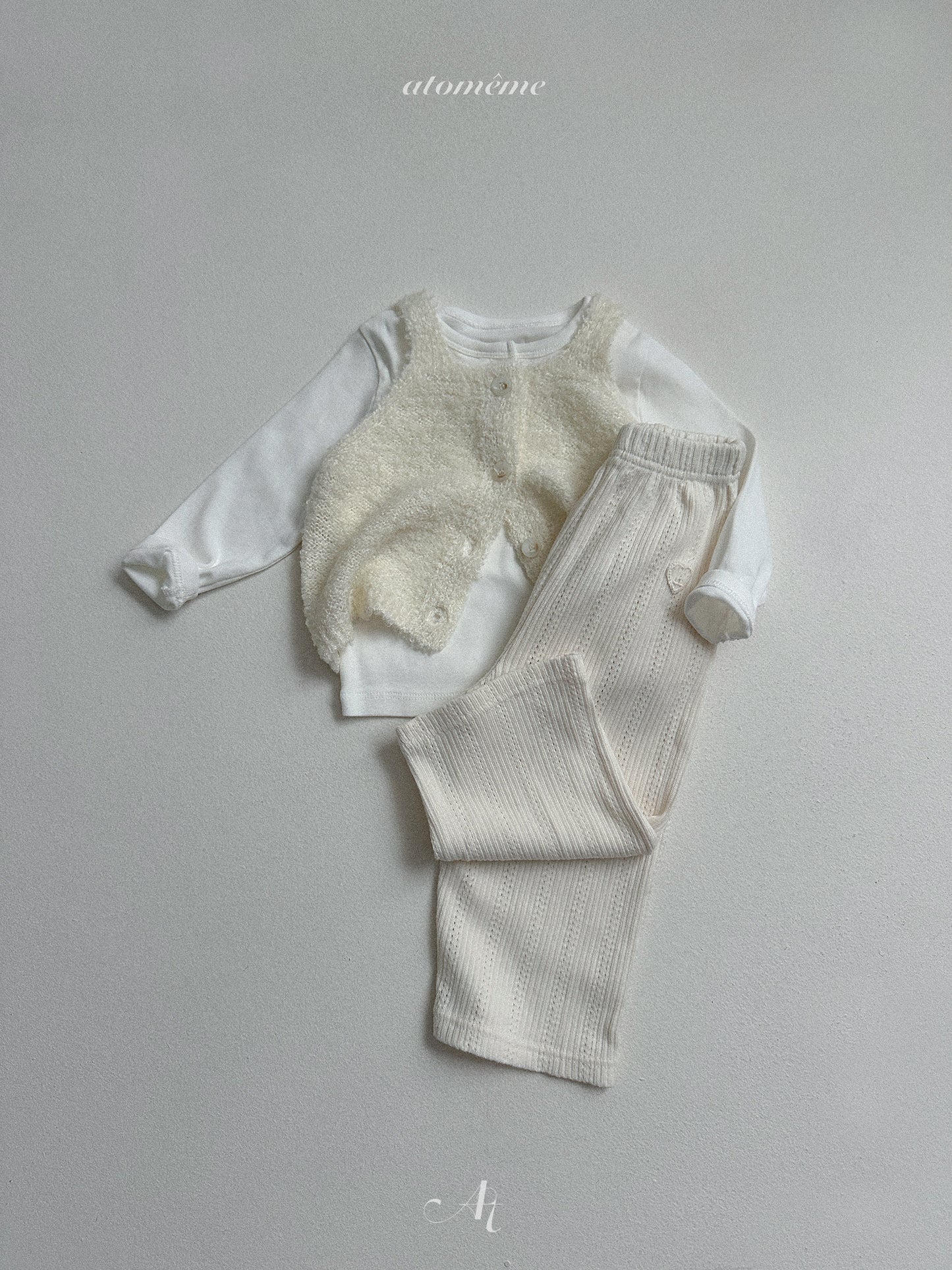41.Ecru Knit Vest