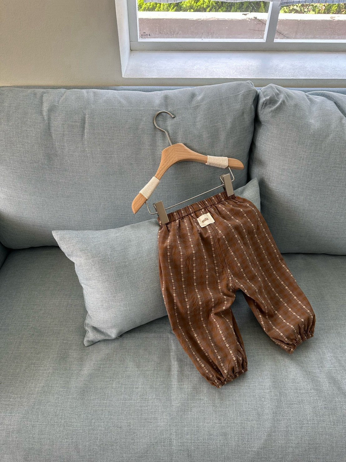 【PRE-ODER〆8.9(sun)】20. Ditsy Floral Check Jogger Pants | monbebe
