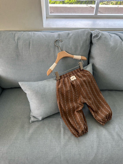 【秋のPRE-ODER 5%OFF】20. Ditsy Floral Check Jogger Pants | monbebe