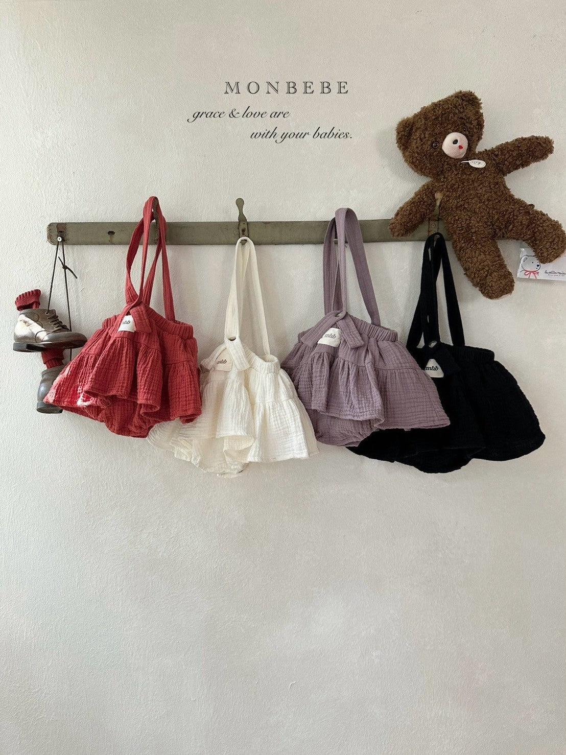 【PRE-ODER〆8.9(sun)】09. New Tiered Suspender Bloomer Skirt | monbebe