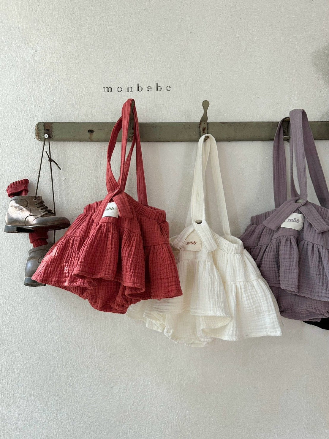 【PRE-ODER〆8.9(sun)】09. New Tiered Suspender Bloomer Skirt | monbebe