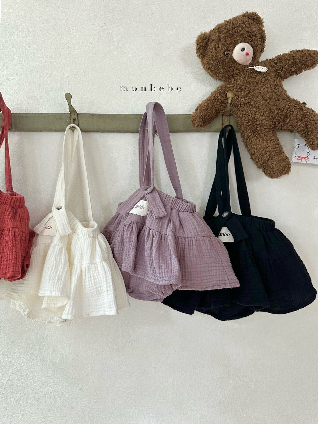 【PRE-ODER〆8.9(sun)】09. New Tiered Suspender Bloomer Skirt | monbebe