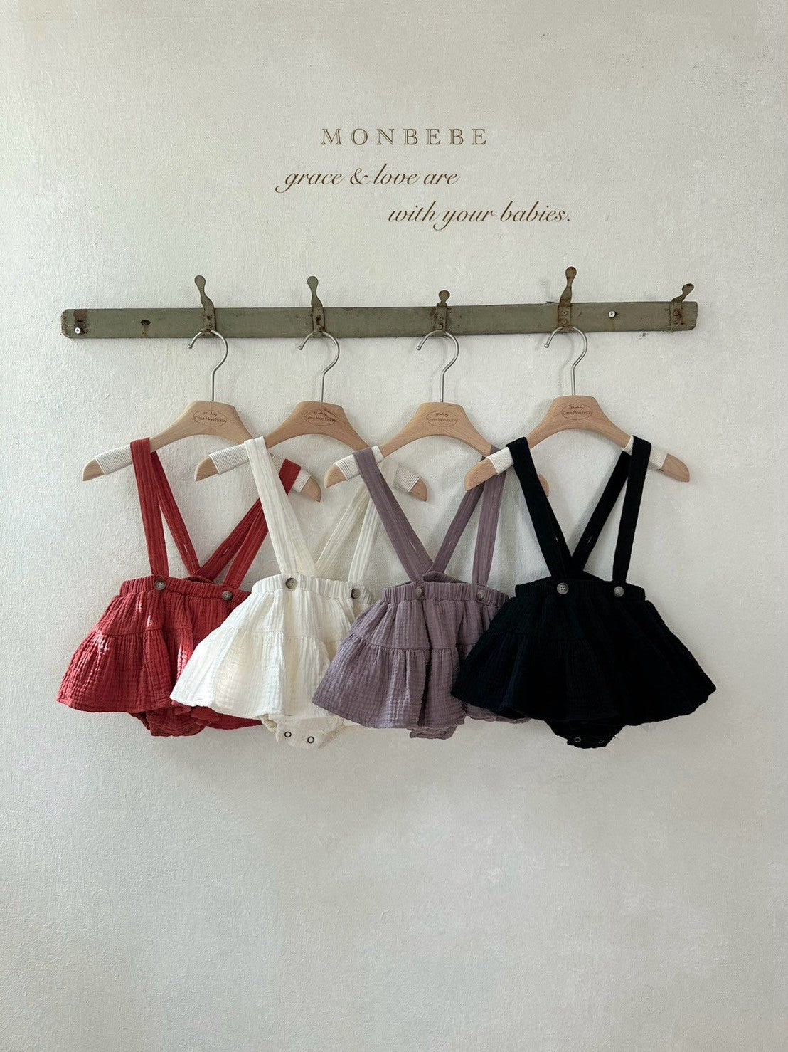 【PRE-ODER〆8.9(sun)】09. New Tiered Suspender Bloomer Skirt | monbebe