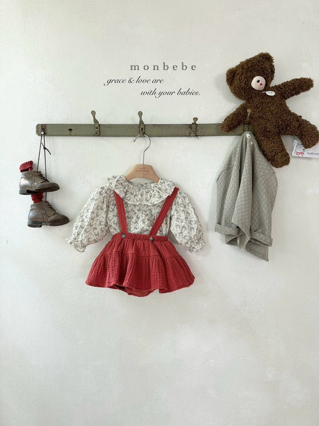 【PRE-ODER〆8.9(sun)】09. New Tiered Suspender Bloomer Skirt | monbebe