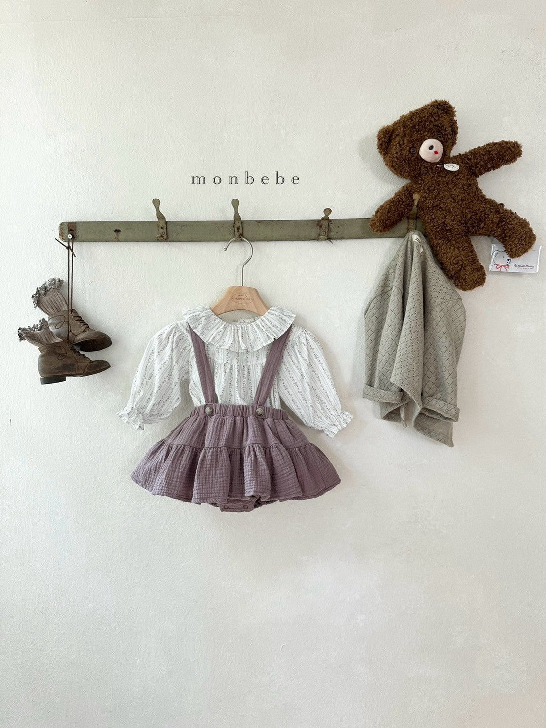 【PRE-ODER〆8.9(sun)】09. New Tiered Suspender Bloomer Skirt | monbebe