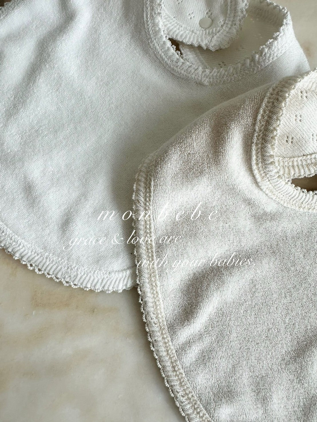 【PRE-ODER〆8.9(sun)】08. Jacquard Cotton Bib | monbebe