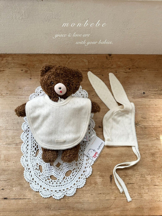 【PRE-ODER〆8.9(sun)】07. Jacquard Cotton Bunny Bonnet | monbebe