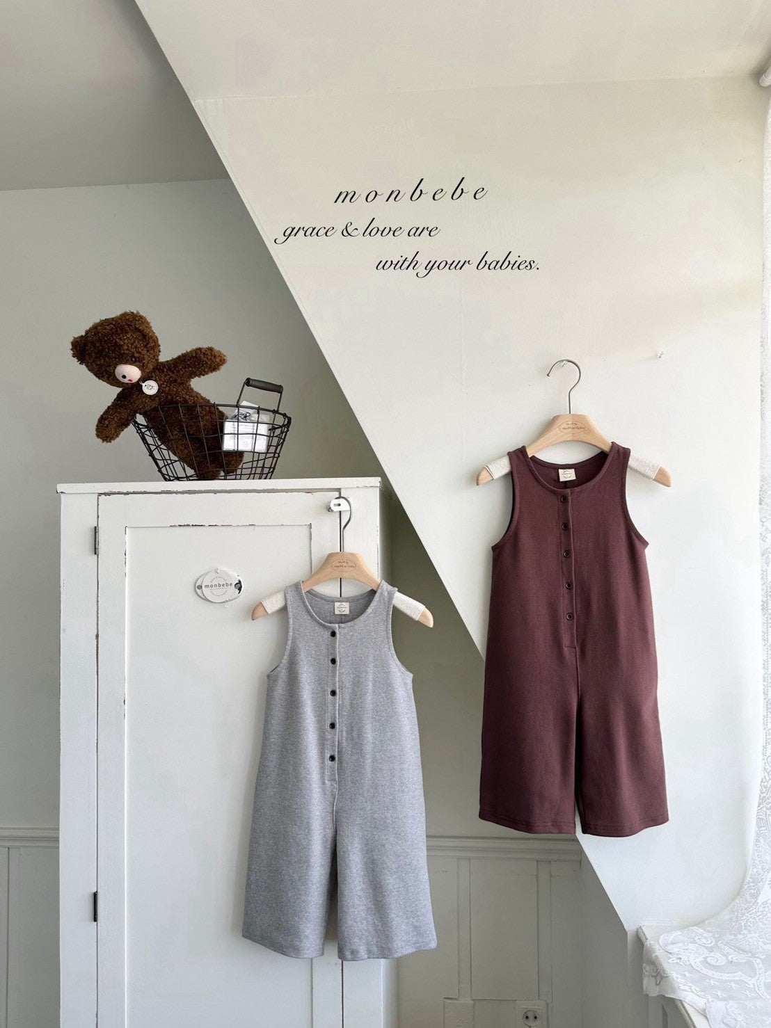 【PRE-ODER〆8.9(sun)】06. Ribbed Jumpsuit | monbebe