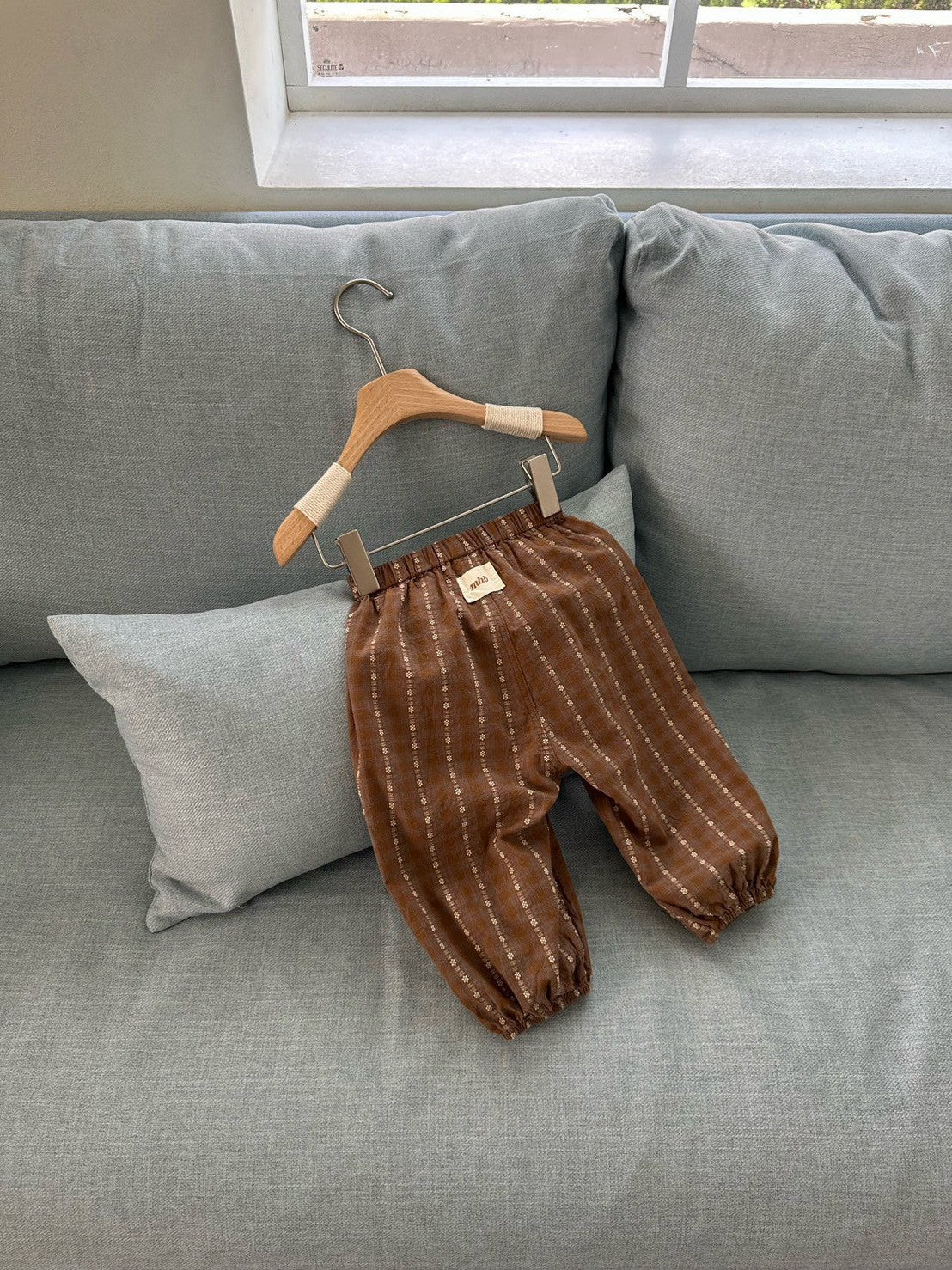 【PRE-ODER〆8.9(sun)】20. Ditsy Floral Check Jogger Pants | monbebe