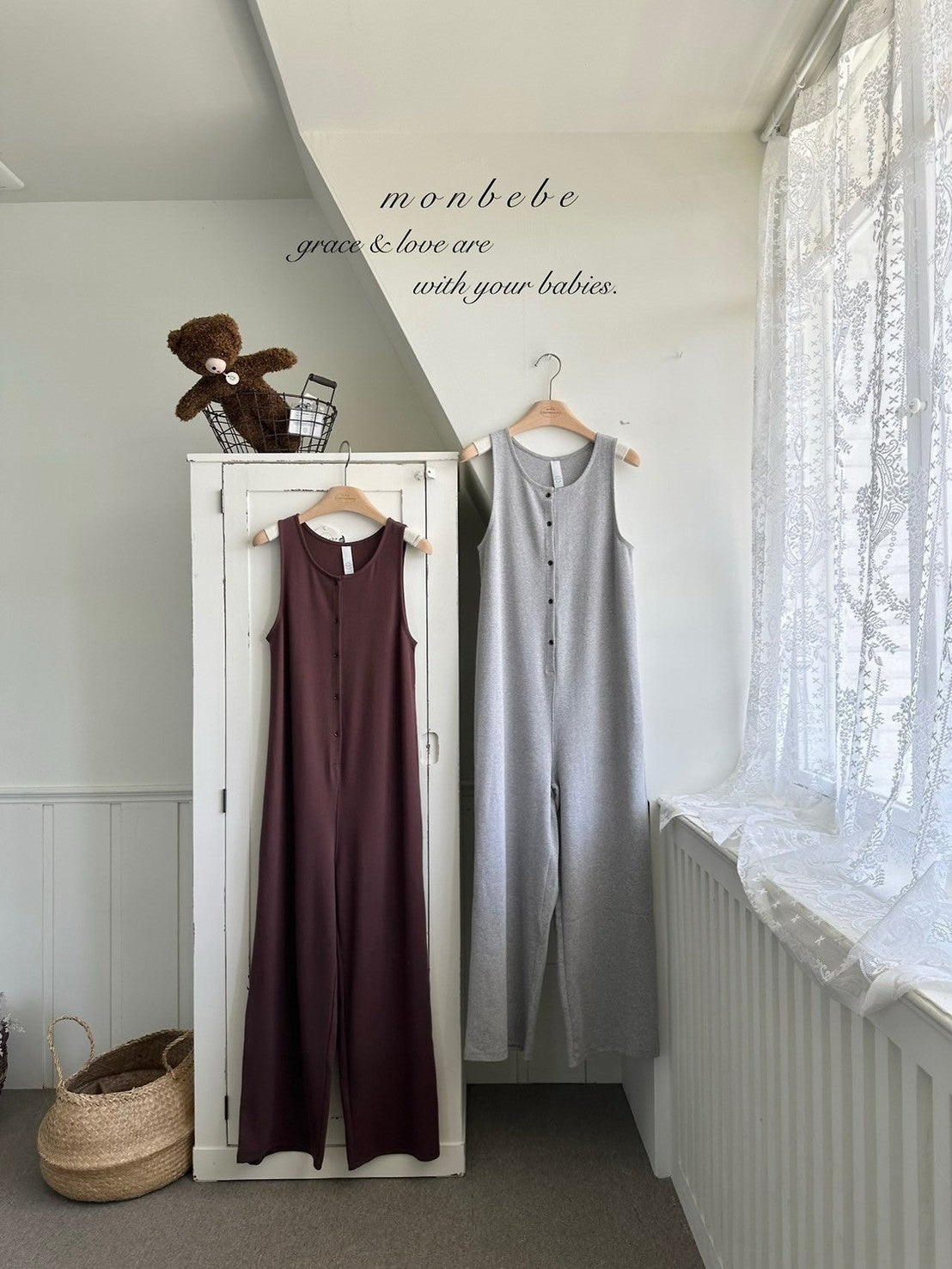 【PRE-ODER〆8.9(sun)】05. Ribbed Jumpsuit (Adult) | monbebe