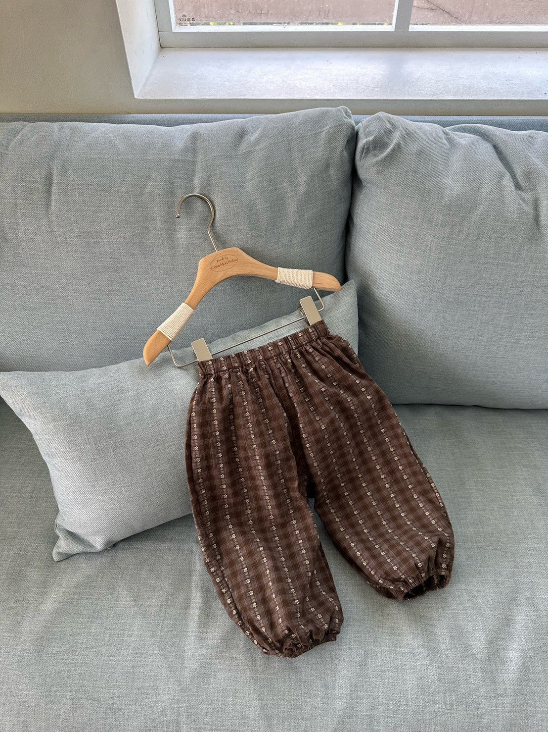 【PRE-ODER〆8.9(sun)】20. Ditsy Floral Check Jogger Pants | monbebe