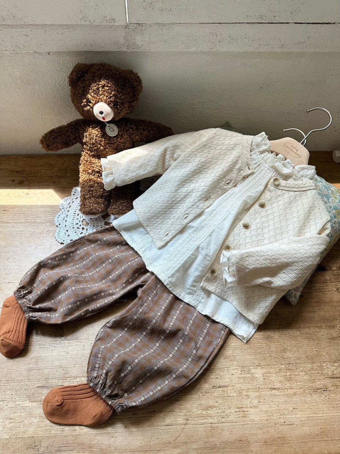 【PRE-ODER〆8.9(sun)】20. Ditsy Floral Check Jogger Pants | monbebe
