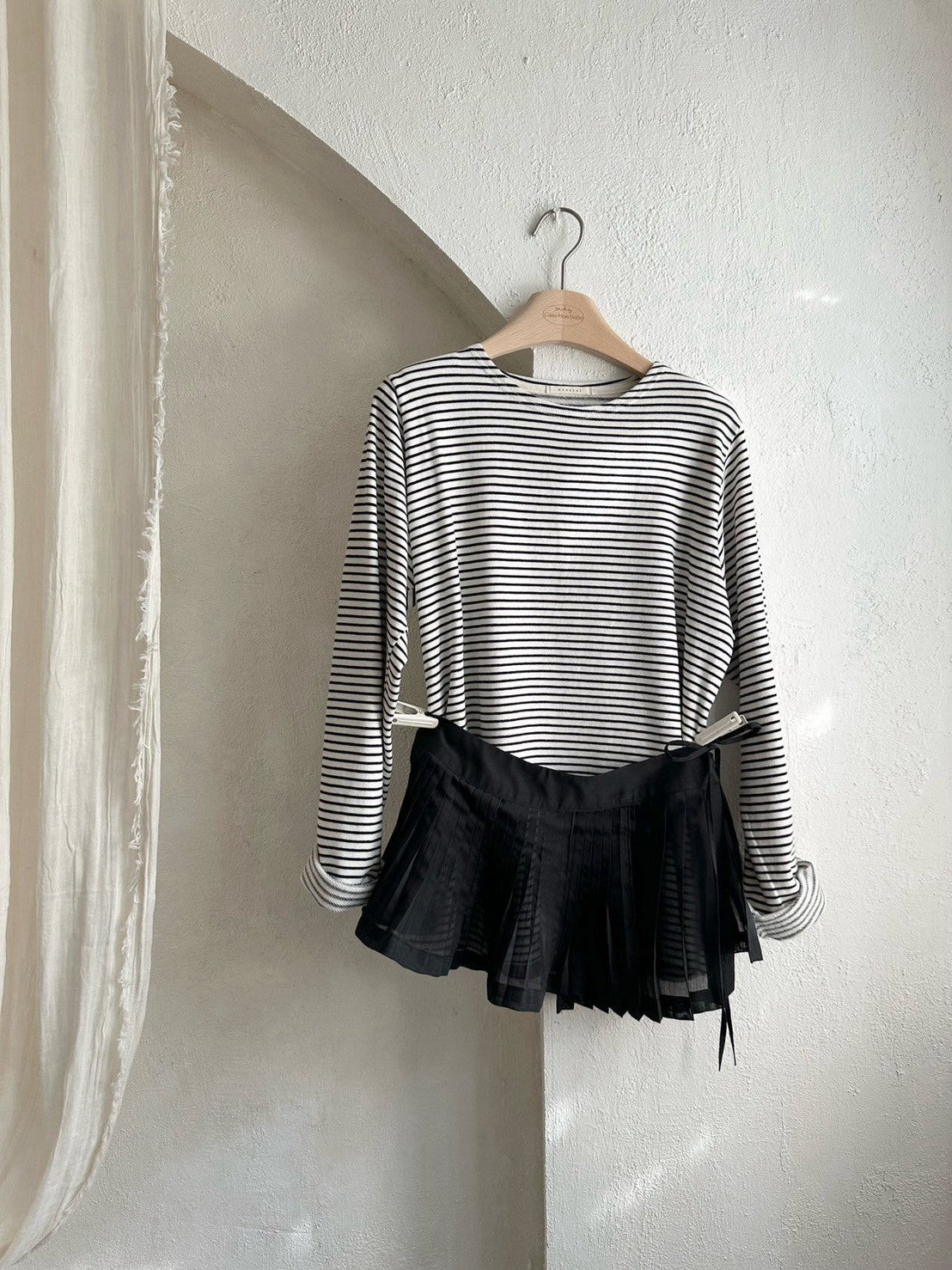 【PRE-ODER〆8.9(sun)】01. Layered Pleated Apron (Adult) | monbebe